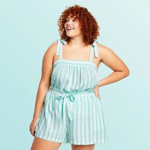 Stoney Clover Lane Target Striped Tie Strap Tank Top and High-Rise Shorts Large